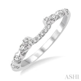 1/6 Ctw Round Cut Diamond Wedding Band in 14K White Gold