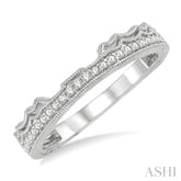 1/6 Ctw Round Cut Diamond Wedding Band in 14K White Gold