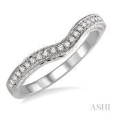 1/6 Ctw Round Cut Diamond Wedding Band in 14K White Gold