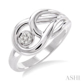 1/50 Ctw Round Cut Diamond Fashion Ring in Sterling Silver