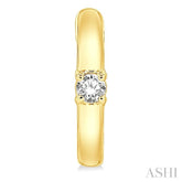 1/10 Ctw Petite Single Round Cut Diamond Fashion Huggies in 10K Yellow Gold