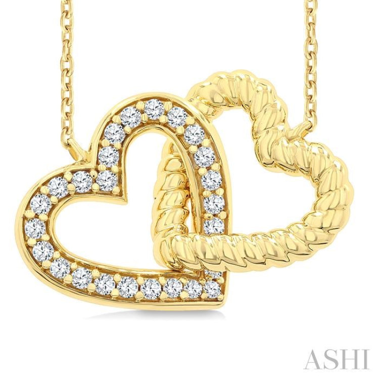 .15CTRDDM HEART INTERLOCK PD YG10K-G+CH*