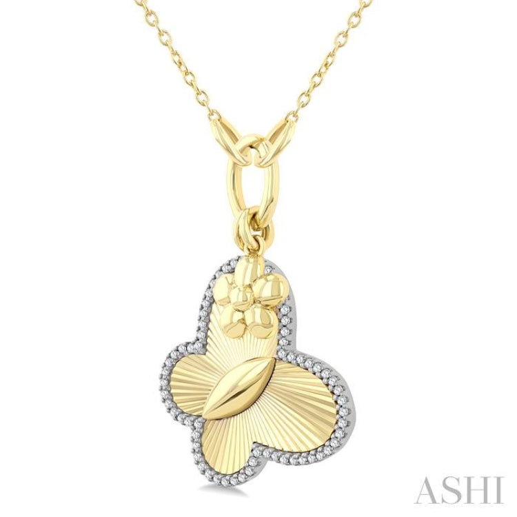 .15CTRDDM BUTERFLY CHARM PD YW 10K-G+CH*