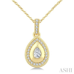 .25CTTWDM PEAR-SH ARTDECO PD YG14K-G+CH*