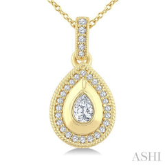 .25CTTWDM PEAR-SH ARTDECO PD YG14K-G+CH*