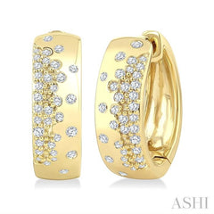 .33CTRDDM MOSAIC HOOP ER YG 10K-G*