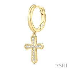 .15CTRDDM CROSS HUGGIE PET ER YG 10K-G*