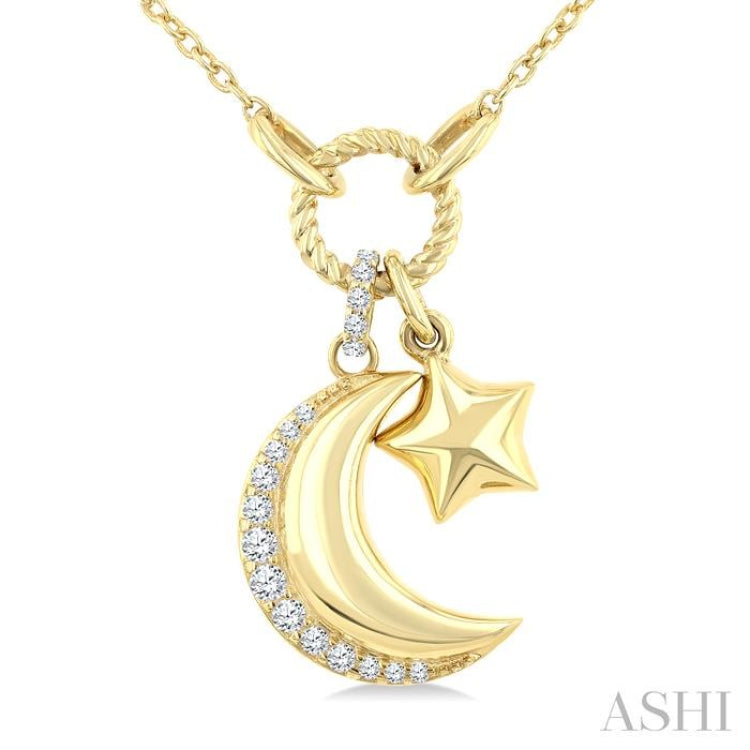 .12CTRDDM MOON CHARM PD YG 10K-G+CH*
