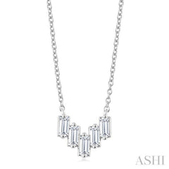 .25CTBGDM PETI BAGUET SHAP NK WG 14K-G*