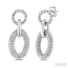 .10CTRDDM OVAL LINK EARRINGS SL-S*