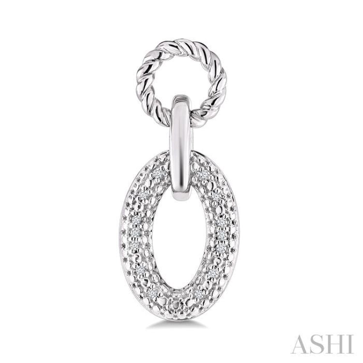.10CTRDDM OVAL LINK EARRINGS SL-S*