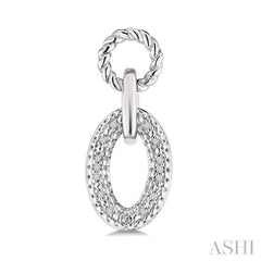 .10CTRDDM OVAL LINK EARRINGS SL-S*
