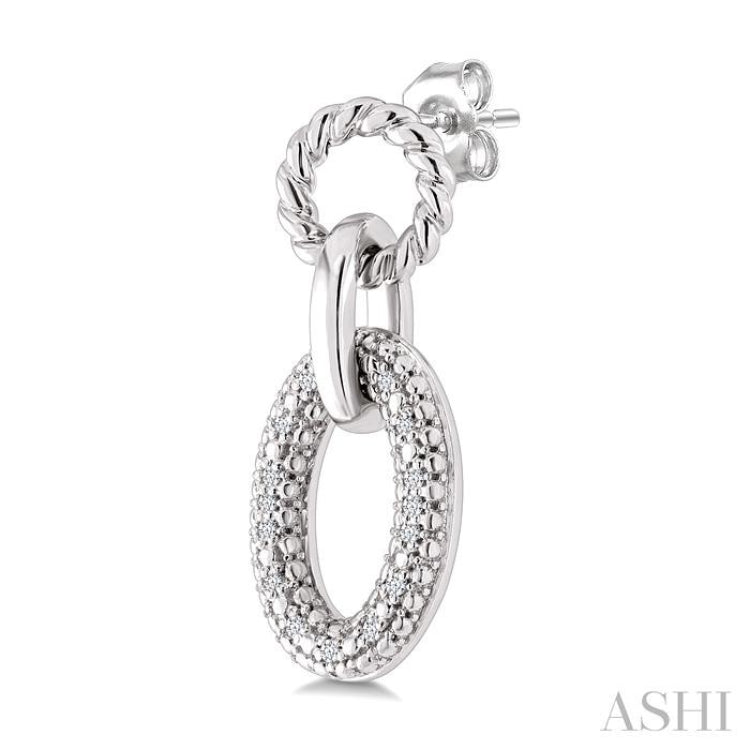 .10CTRDDM OVAL LINK EARRINGS SL-S*