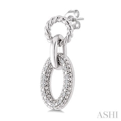 .10CTRDDM OVAL LINK EARRINGS SL-S*