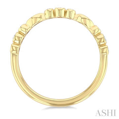 1/10 Ctw Round Cut Diamond Stackable Band in 10K Yellow Gold