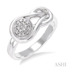 1/50 Ctw Single Cut Diamond Fashion Ring in Sterling Silver