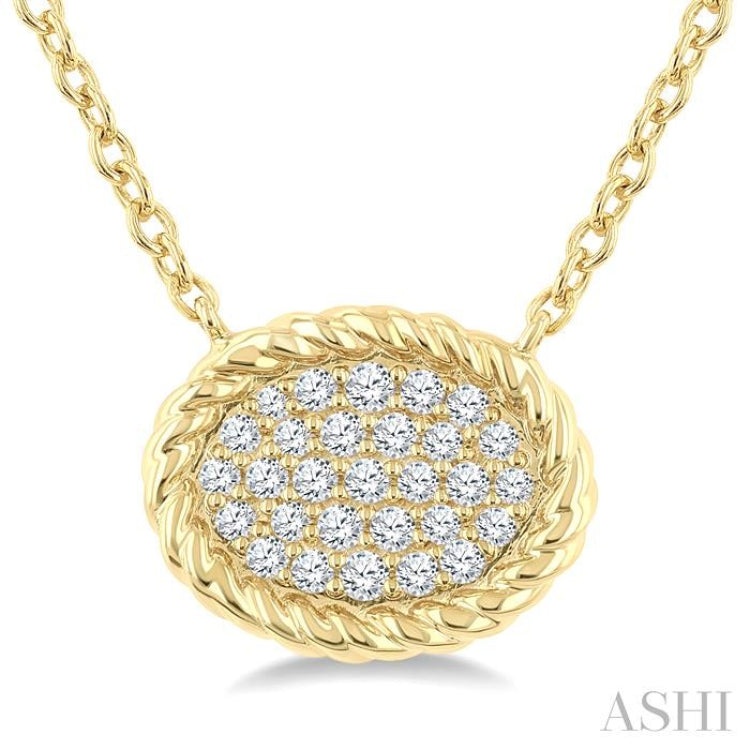 .20CTRDDM PAVE OVAL ROPE PD YG 10K-G+CH*