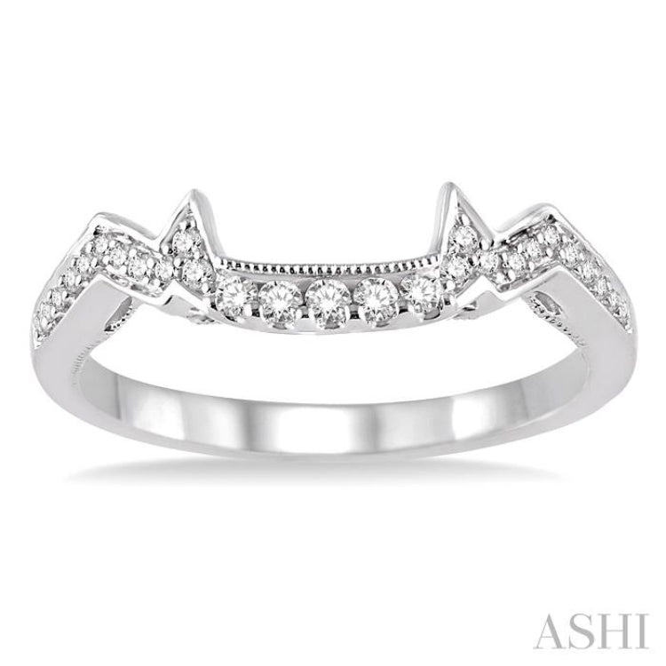 1/6 ctw Round Cut Diamond Wedding Band in 14K White Gold