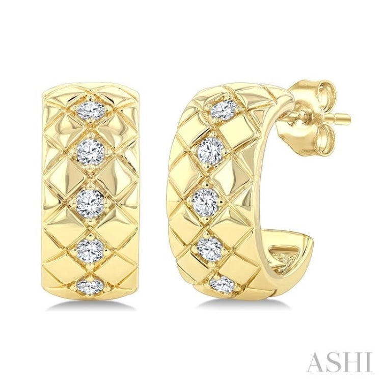 .20CTRDDM BOLD KITE SHAPE ER YG 10K-G*