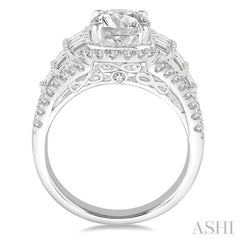 1 ctw Diamond Semi-Mount Engagement Ring in 14K White Gold