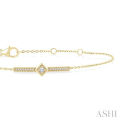 .10CTRDDM KITE BAR BRACELET YG 10K-G*