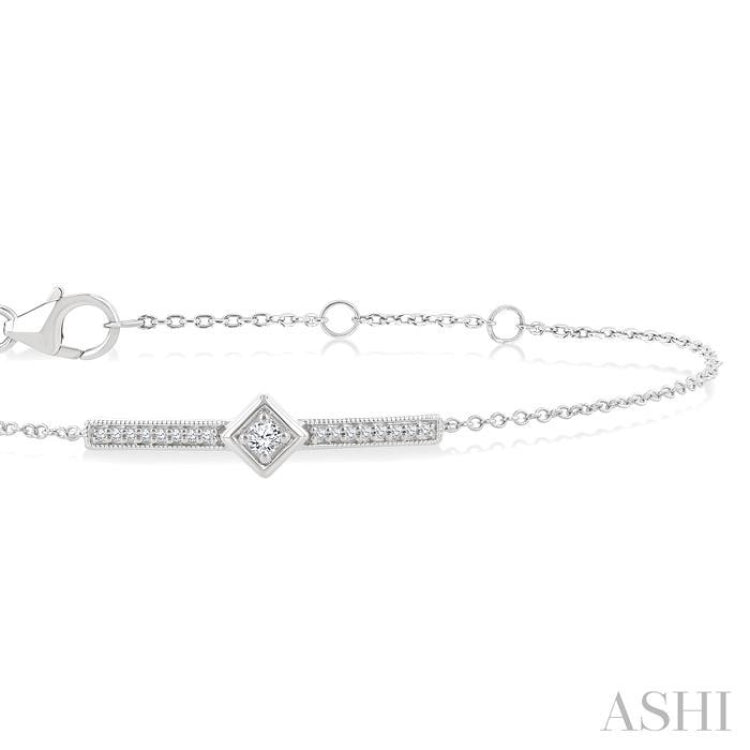 .10CTRDDM KITE BAR BRACELET WG 10K-G*