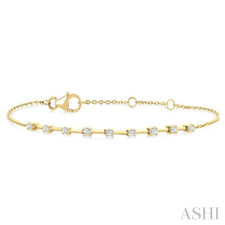 .25CTRDDM FLOATING BRACELET YG 10K-G*