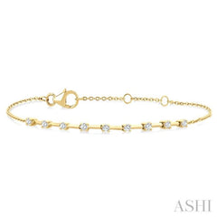 .25CTRDDM FLOATING BRACELET YG 10K-G*