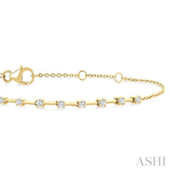 .25CTRDDM FLOATING BRACELET YG 10K-G*