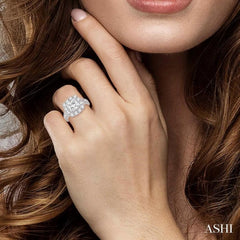 2 Ctw Round Cut Diamond Semi-Mount Engagement Ring in 14K White Gold