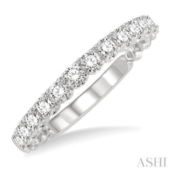 1/2 Ctw Lattice Round Cut Diamond Wedding Band in 14K White Gold