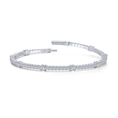 3.58 CTW Station Flexible Tennis Bracelet