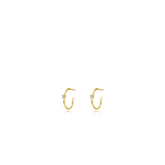 10Mm High Polised Hoop Earrings