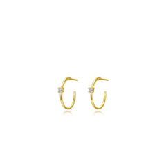 15Mm High Polised Hoop Earrings