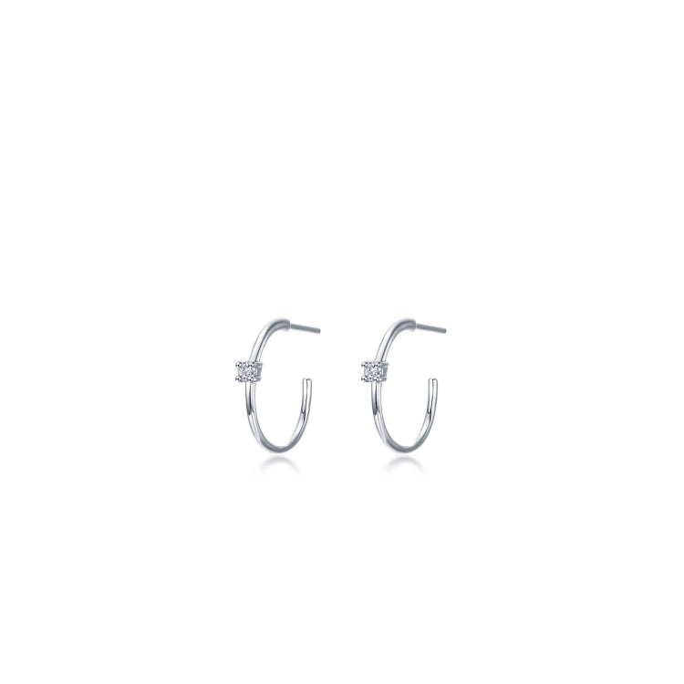 15Mm High Polised Hoop Earrings