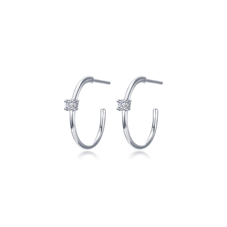 25Mm High Polised Hoop Earrings