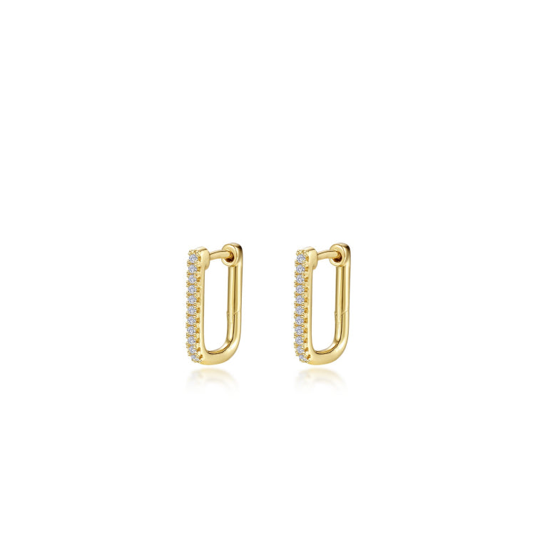 15Mm X 11Mm Rectangle Hoop Earrings