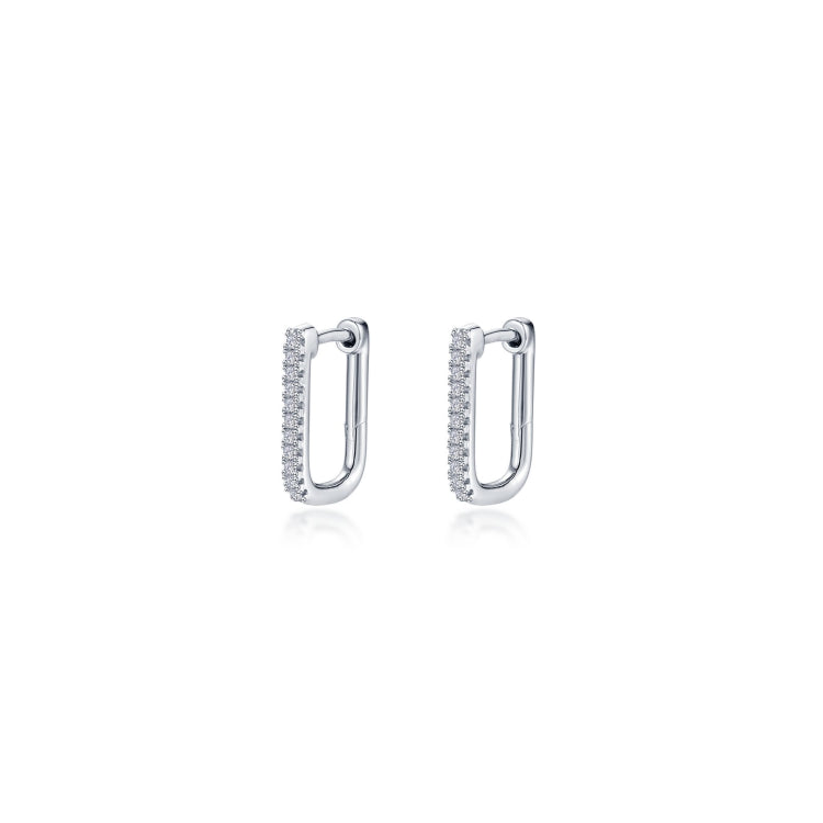 15Mm X 11Mm Rectangle Hoop Earrings