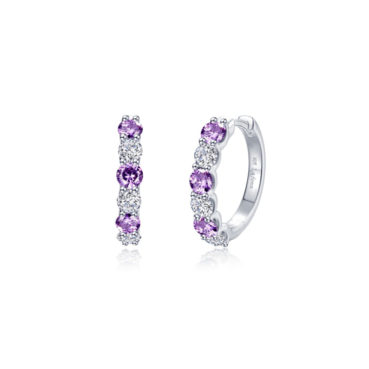 Josie Amethyst Hoop Earrings 