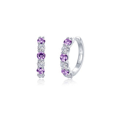 Josie Amethyst Hoop Earrings 