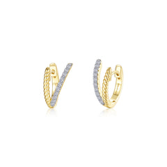 Eternal Weave Huggie Earrings