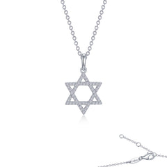 0.54 CTW Star Of David Pendant Necklace