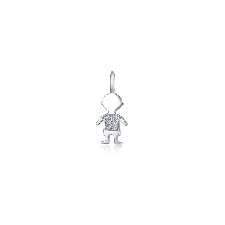 Silhouette Boy Pendant Charm 