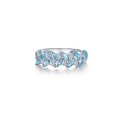 Blue Leaf Canopy Ring