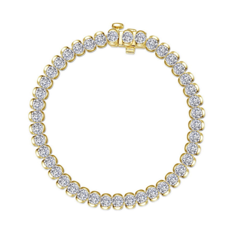 7.5 CTW Aria Half- Bezel Tennis Bracelet