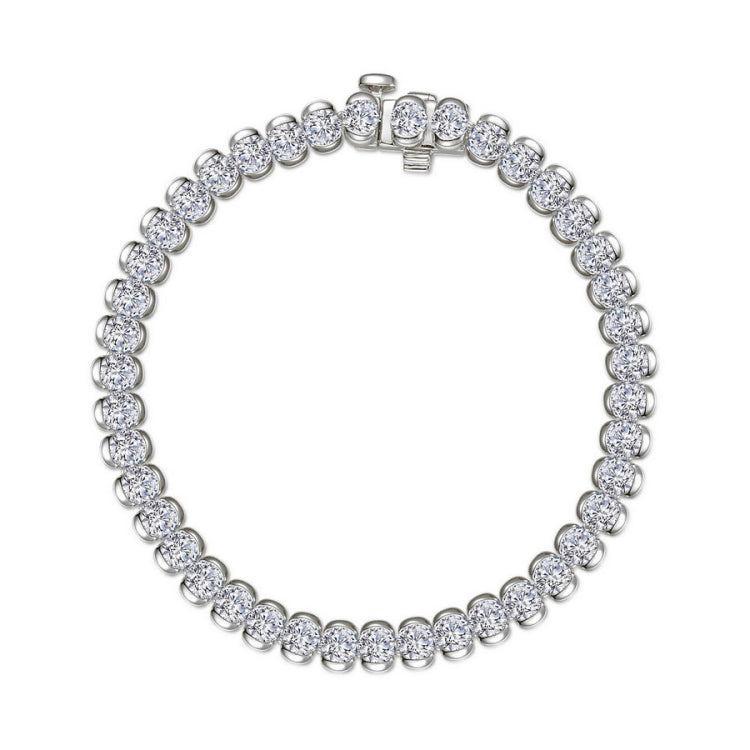 7.5 CTW Aria Half- Bezel Tennis Bracelet
