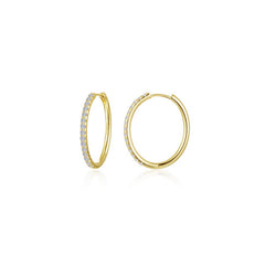 Medium Alina Oval Hoop Earrings