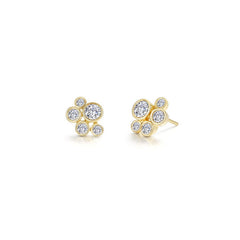 Bubble Cluster Bezel Earrings