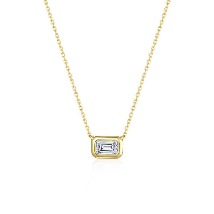 Emerald East–West Solitaire Choker
