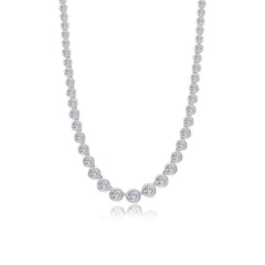 Graduated Bezel Line Necklace
